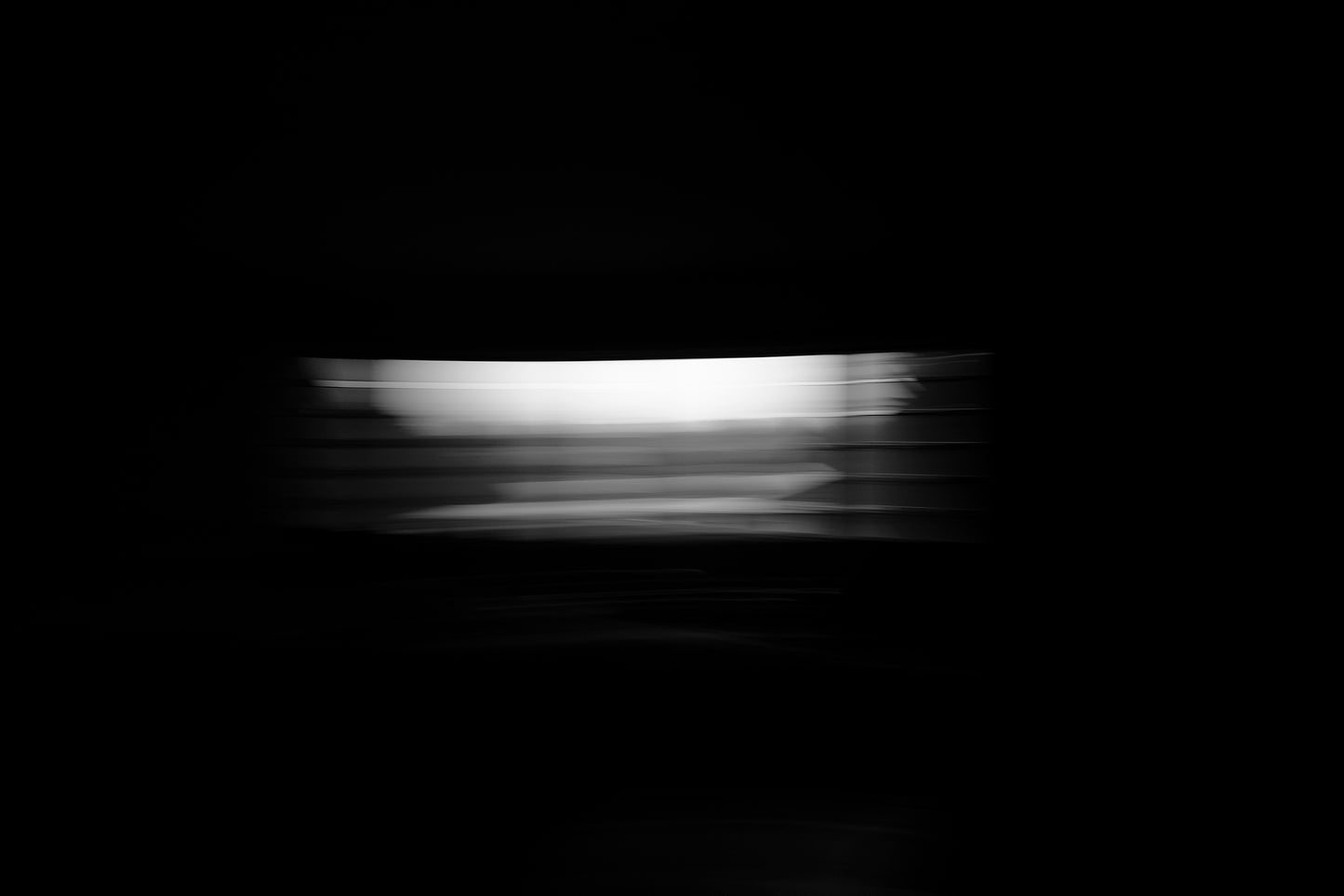Dancing into the Light 7868 - 90x60cm, monochrome fine art print of light movement captured in minimalist form, limited edition by Raymond Mather, ART1.