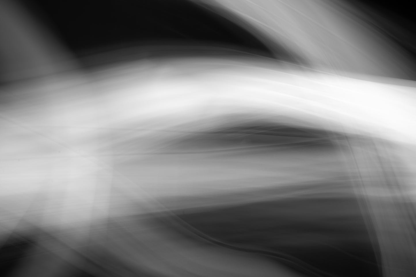Dancing into the Light 7891 - 90x60cm, black and white abstract light drawing capturing energy and flow, limited edition fine art print by Raymond Mather, ART1.