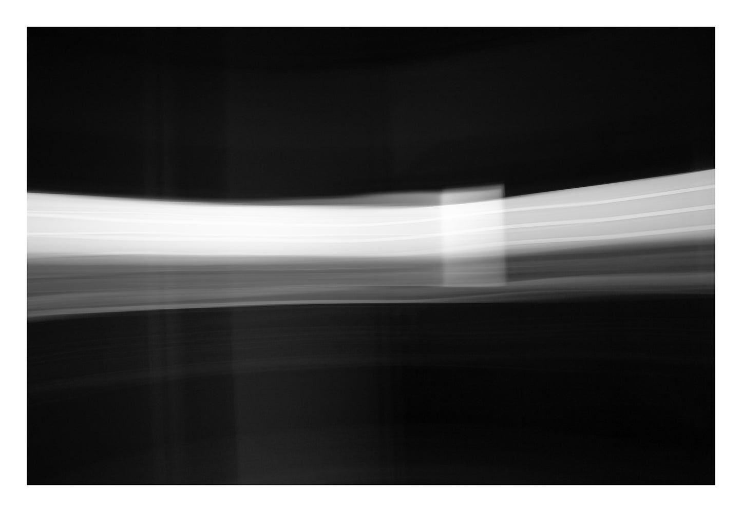 Dancing into the Light 7892 - 104x74cm, creative black and white light art exploring form and movement, fine art limited edition print by Raymond Mather, ART1.