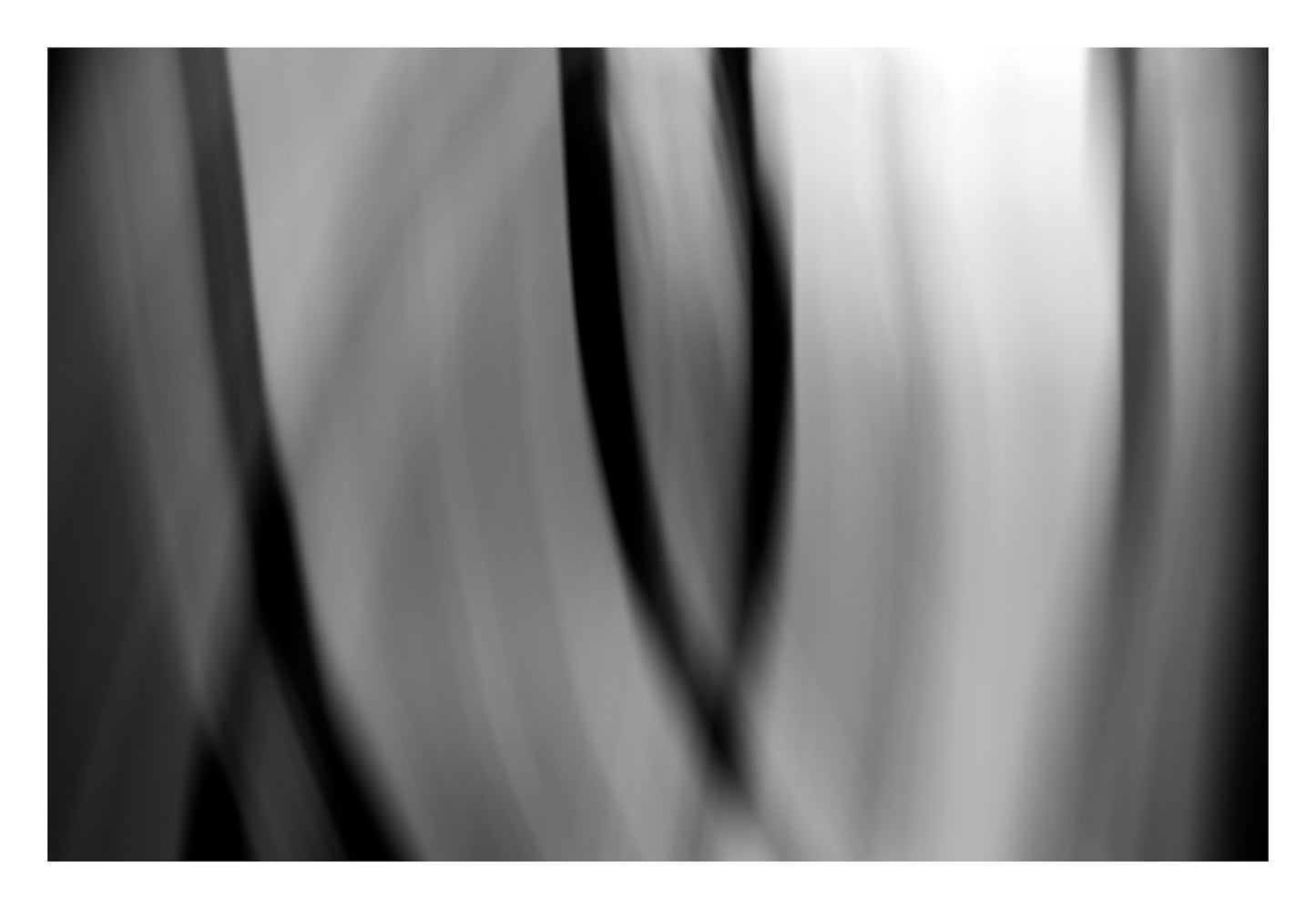 Dancing into the Light 7898v3 - 104x74cm, monochrome light art capturing dynamic minimalist movement, limited edition fine art print by Raymond Mather, ART1.