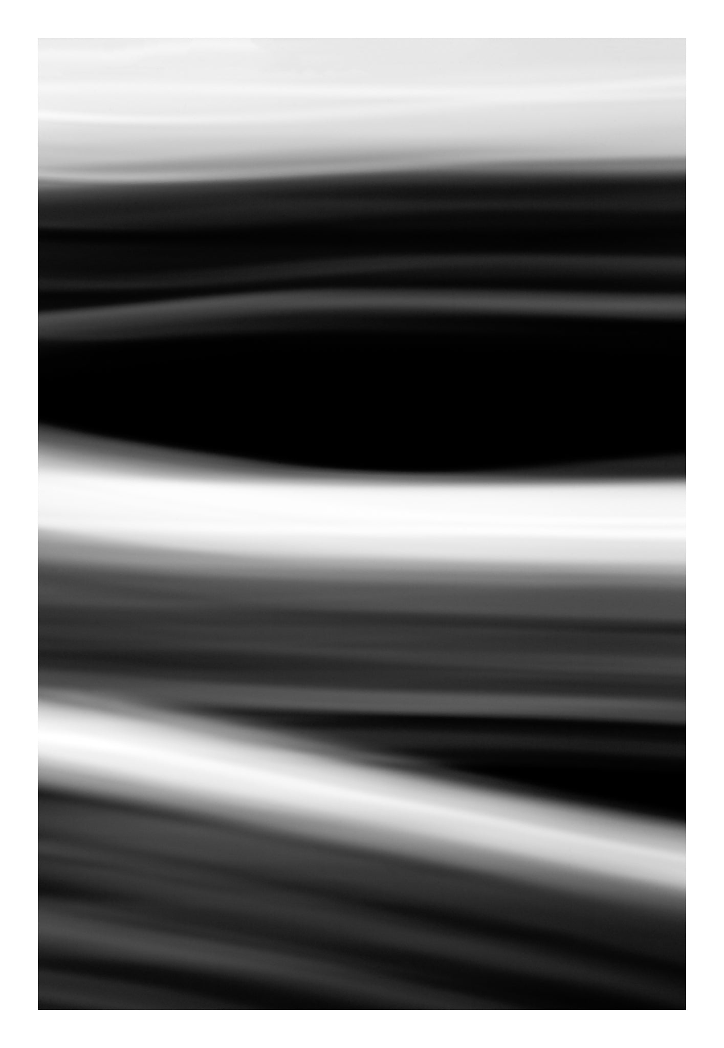 Dancing into the Light 7900v4 - 74x104cm, minimalist abstract light drawing in black and white with flowing motion, limited edition fine art by Raymond Mather, ART1.