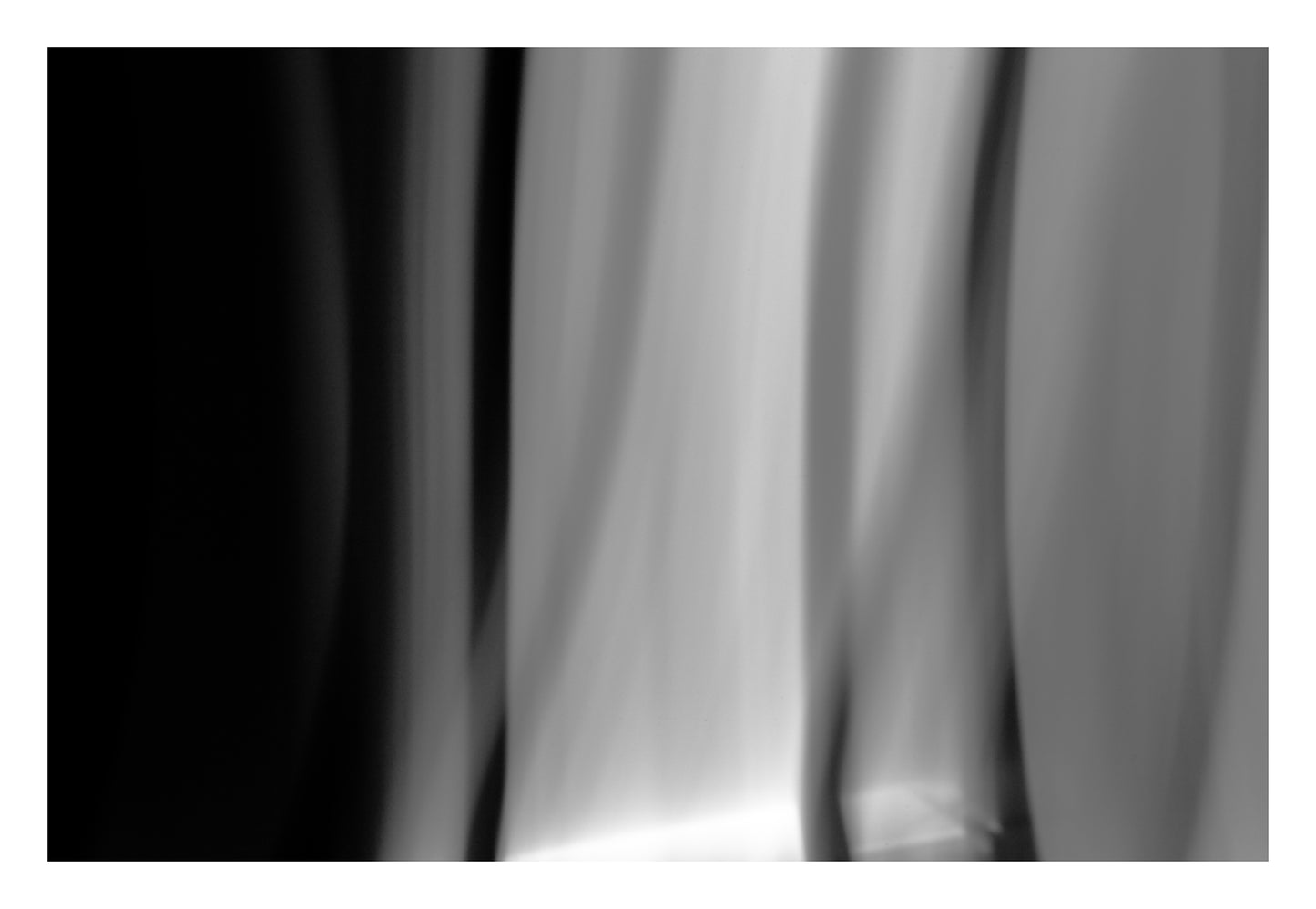 Dancing into the Light 7901v3 - 104x74cm, black and white artwork of light as a drawing tool, expressing movement, limited edition fine art print by Raymond Mather, ART1.