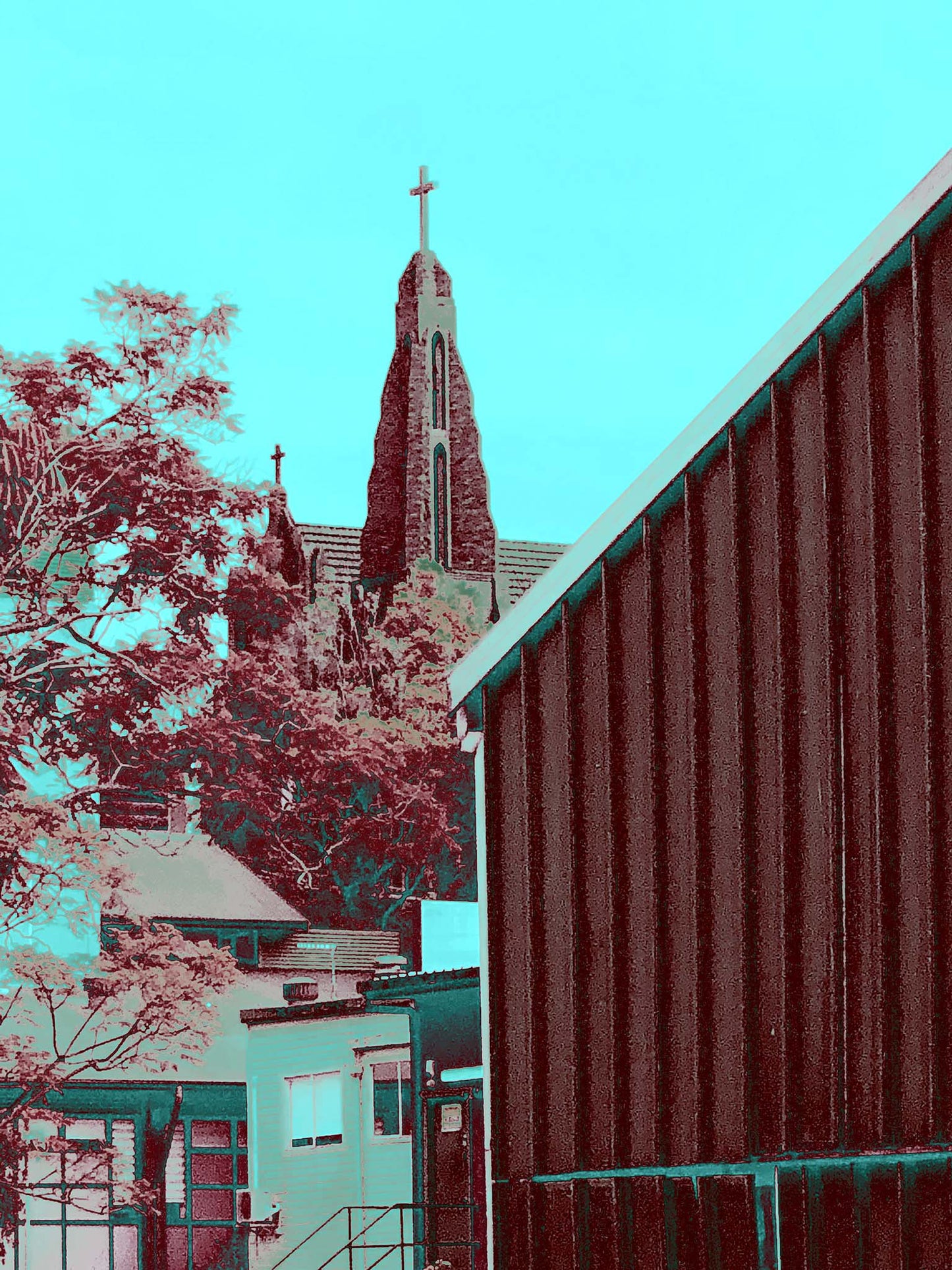 Vivid Country - Murwillumbah - The Daily Drive - Town Church - 67.5x90cm Vertical (#198682v21)