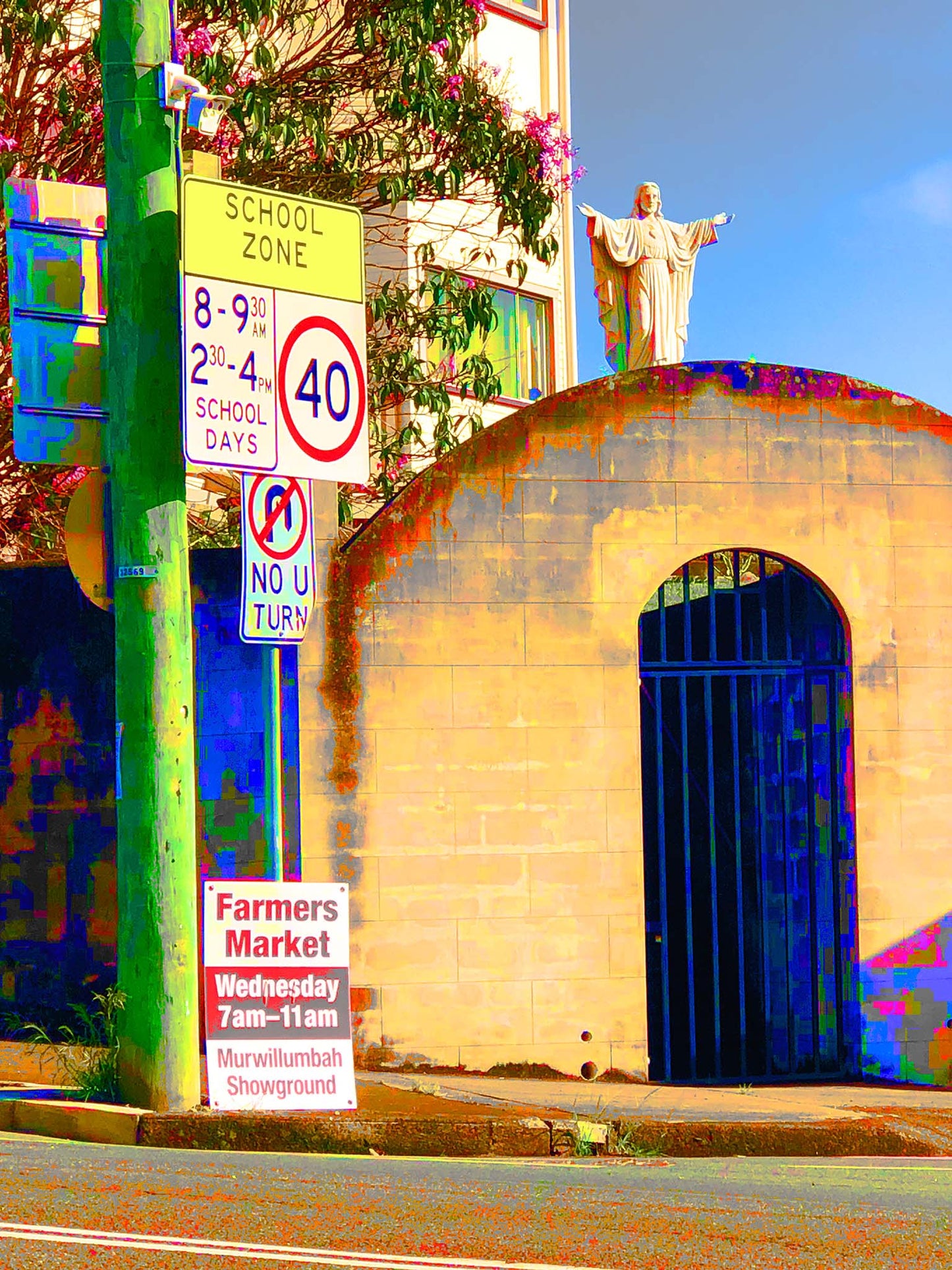 Vivid Country - Murwillumbah - The Daily Drive - Town - Church Corner - 67.5x90cm Vertical (#197664v2F)
