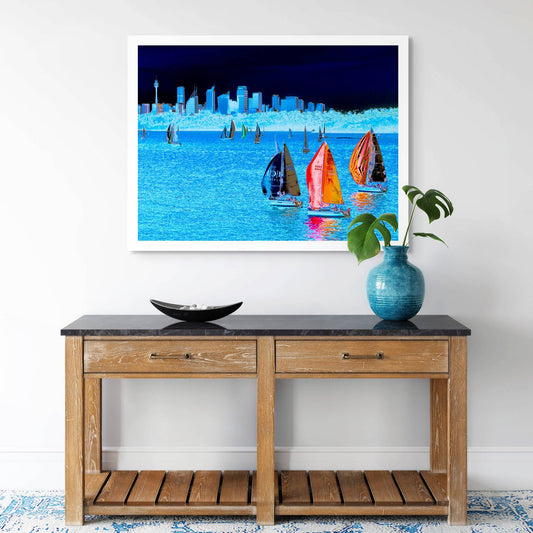 POPscape Sydney - Sydney Harbour Boats Watsons Bay - 90x67.5cm Horizontal (#1483v4-10)
