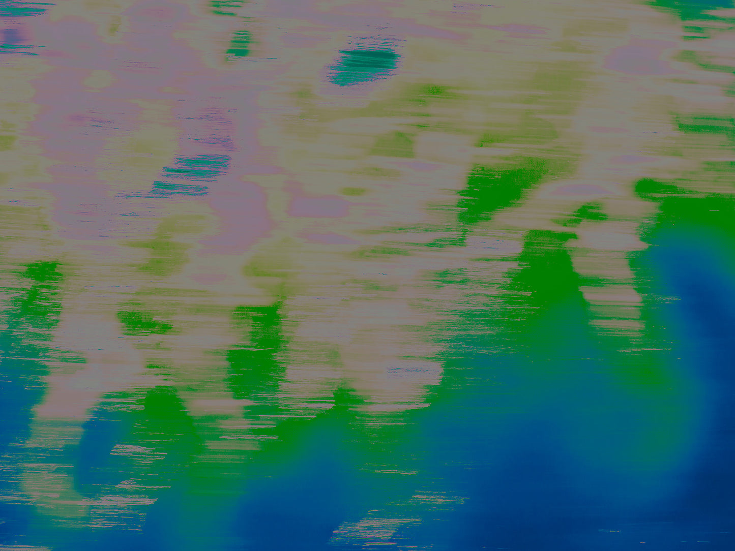 Xtra POP Set - Global Roaming - Oceanic Markings - Coral Sea - 140059v33 - 90x67.5cm, Abstract coastal artwork with green, lavender, and deep blue hues evoking water movement. Limited edition fine art print.