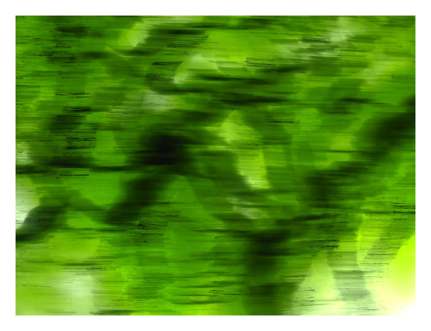 Xtra POP Set - Global Roaming - Oceanic Markings - Coral Sea - 140066v20 - 104x81.5cm, Abstract water-inspired print in bright greens and chartreuse tones, evoking fluid movement and tropical vibrancy. Limited edition.