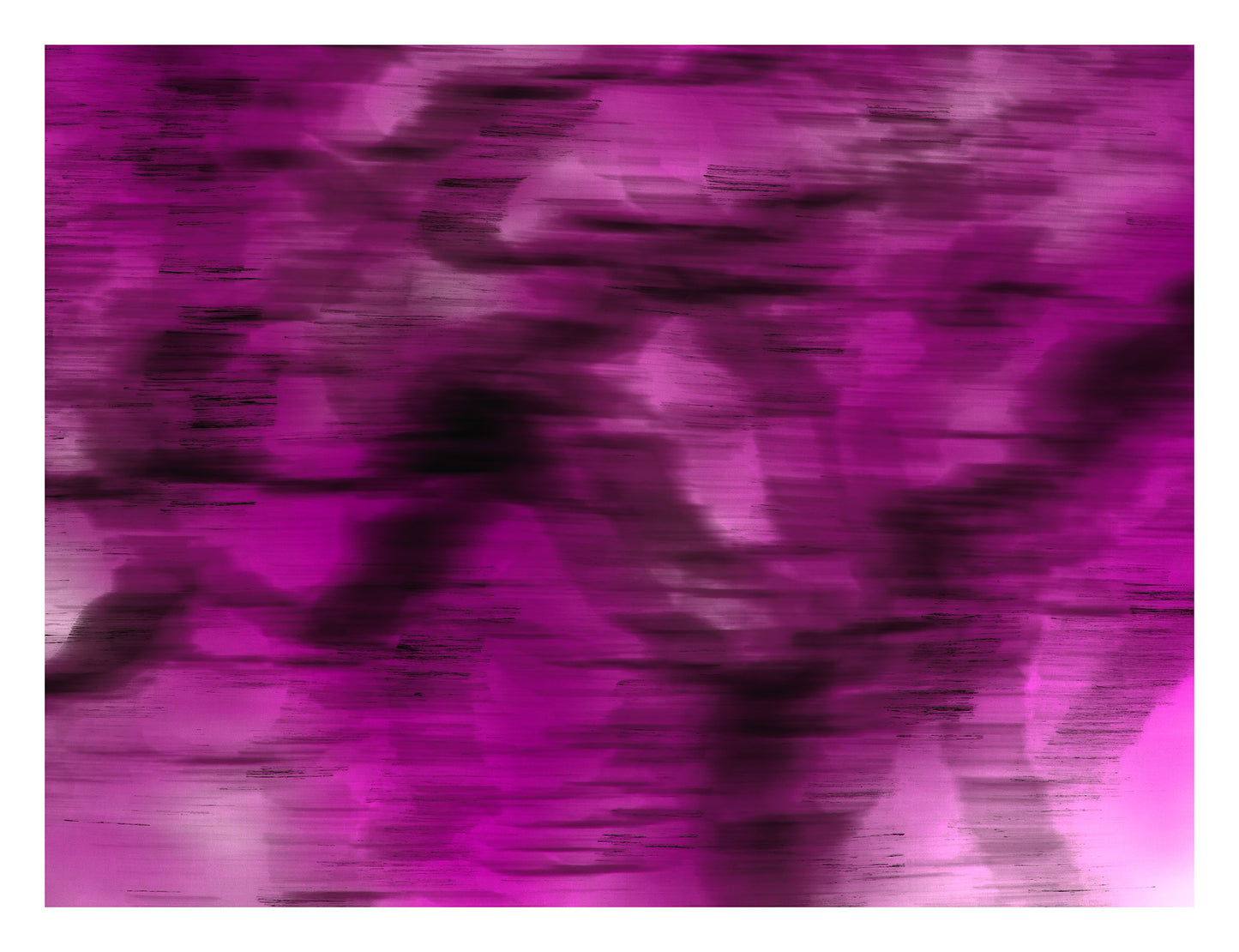 Xtra POP Set - Global Roaming - Oceanic Markings - Coral Sea - 140066v27 - 104x81.5cm, Abstract print in vivid magenta and plum tones with deep shadow-like textures, suggesting underwater motion. Limited edition.