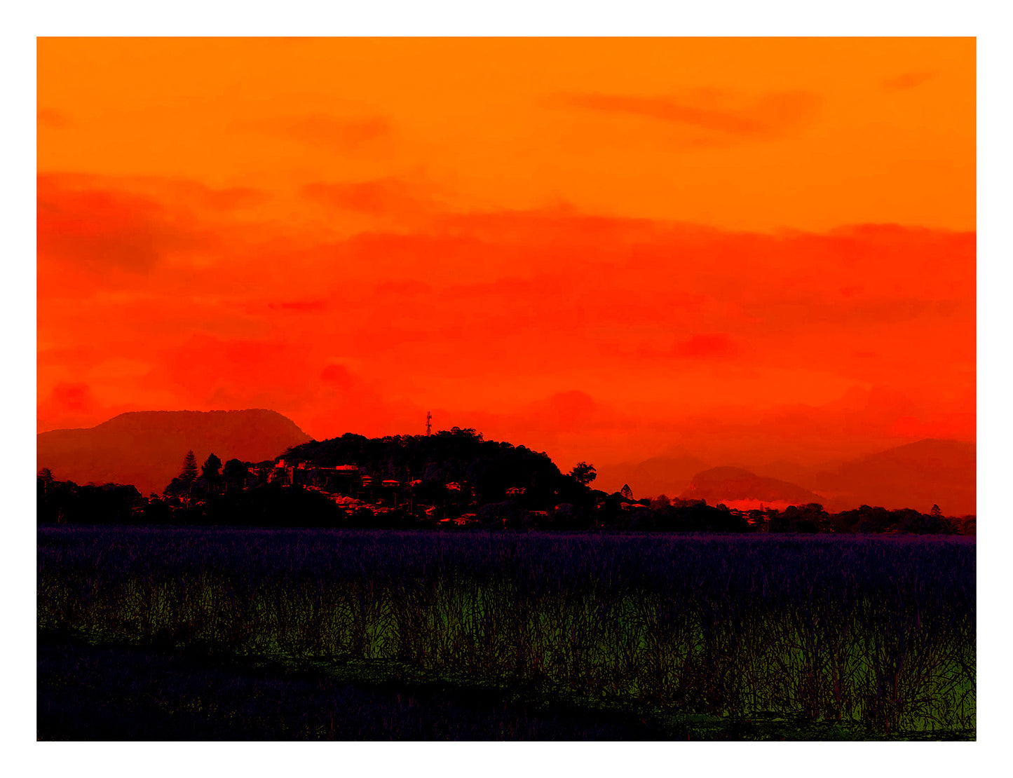 Vivid Country - Murwillumbah - The Daily Drive - Hospital Hill - 90x67.5cm Horizontal (#197858v25)