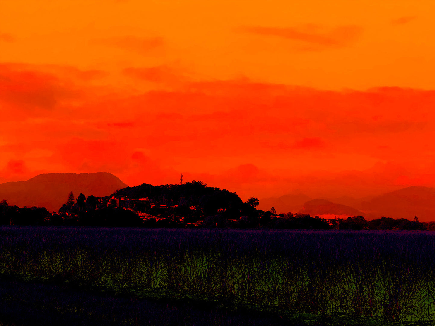 Vivid Country - Murwillumbah - The Daily Drive - Hospital Hill - 90x67.5cm Horizontal (#197858v25)