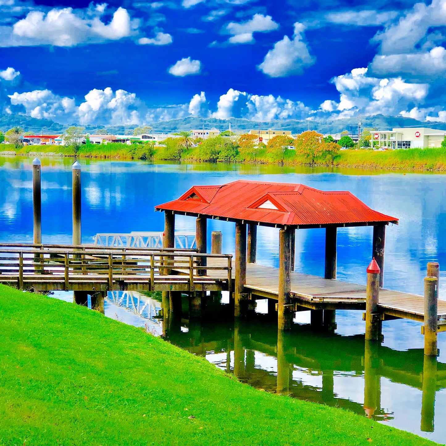 Vivid Country - Murwillumbah - The Daily Drive - Jetty - 90x67.5cm Horizontal (#19E0929v1)