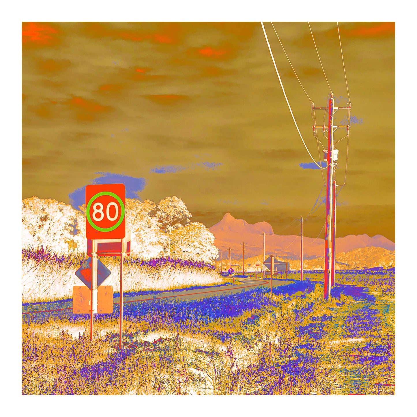 Vivid Country - Murwillumbah - The Daily Drive - Sign Wollumbin - 60x60cm Square (#185477vE3)