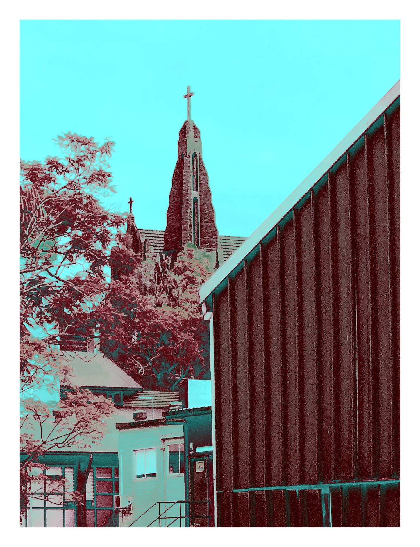 Vivid Country - Murwillumbah - The Daily Drive - Town Church - 67.5x90cm Vertical (#198682v21)