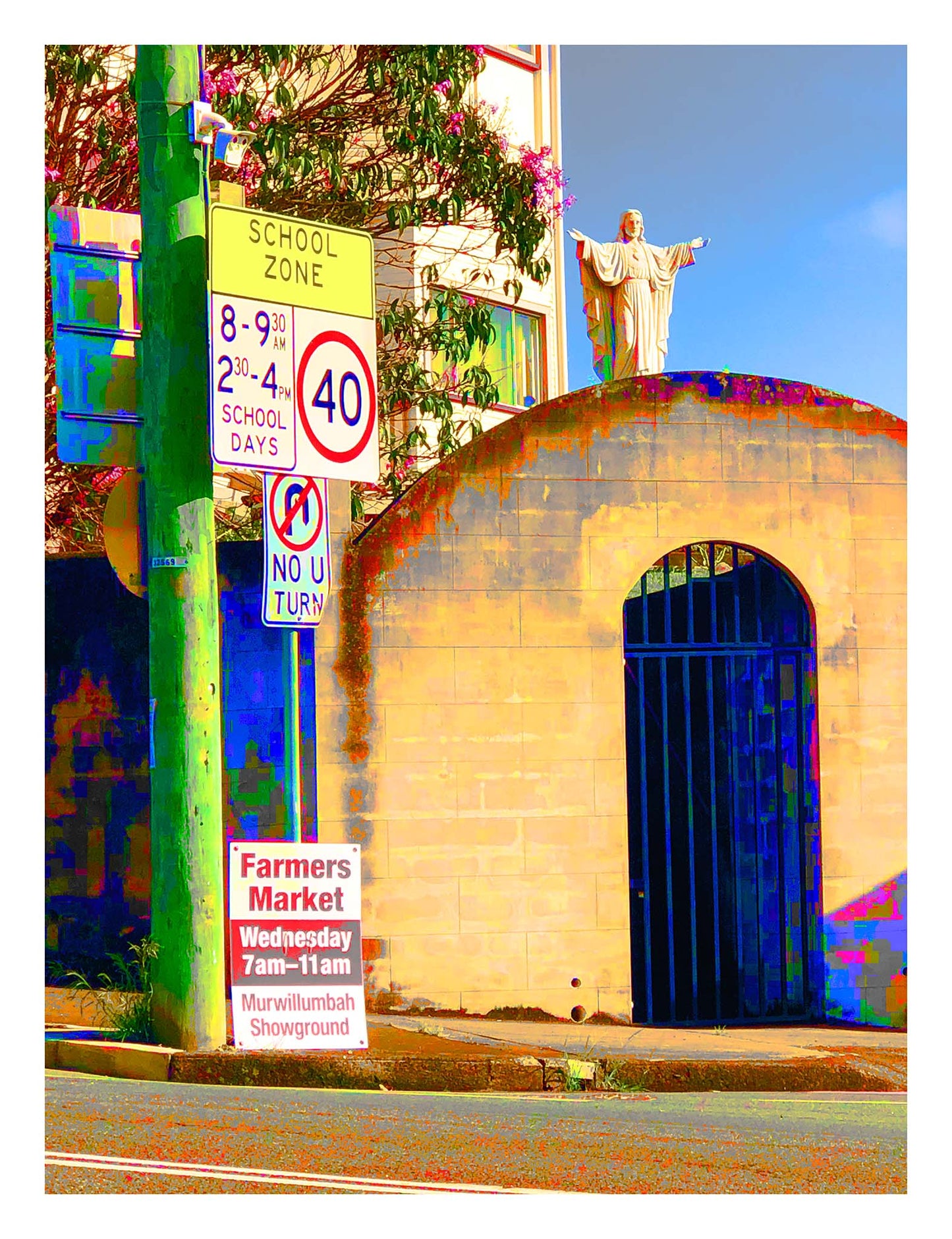 Vivid Country - Murwillumbah - The Daily Drive - Town - Church Corner - 67.5x90cm Vertical (#197664v2F)