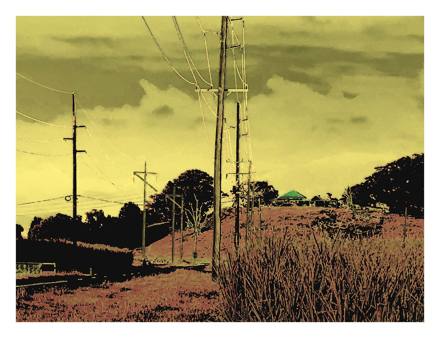 Vivid Country - Murwillumbah - The Daily Drive - Tumbulgum Rd - House on the Hill - 90x67.5cm Horizontal (#197850v32)