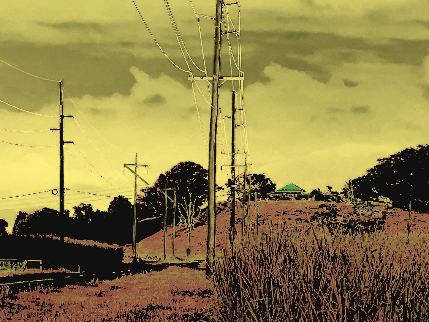 Vivid Country - Murwillumbah - The Daily Drive - Tumbulgum Rd - House on the Hill - 90x67.5cm Horizontal (#197850v32)