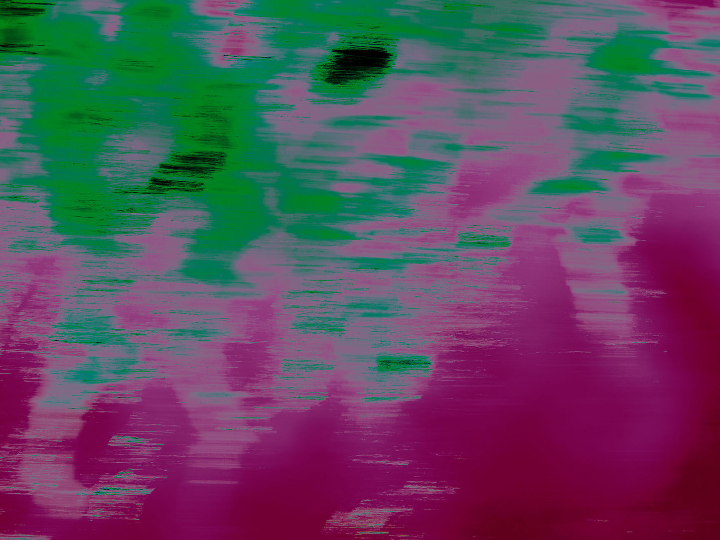 Xtra POP Set - Global Roaming - Oceanic Markings - Coral Sea - 140059v12 - 90x67.5cm, Abstract ocean-inspired artwork with vibrant magenta and green textural brushstrokes. Limited edition fine art print.