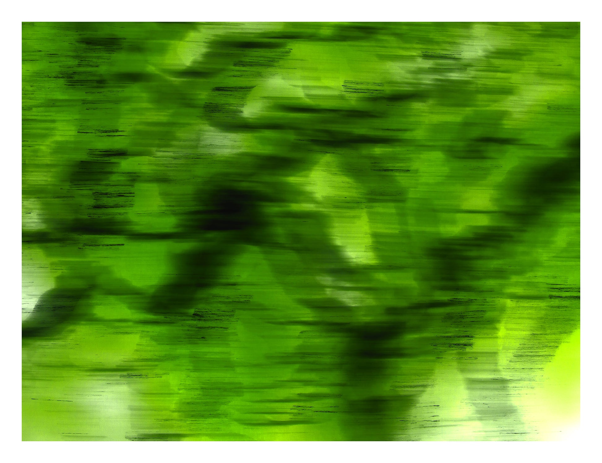 Xtra POP Set - Global Roaming - Oceanic Markings - Coral Sea - 140066v20 - 104x81.5cm, Abstract water-inspired print in bright greens and chartreuse tones, evoking fluid movement and tropical vibrancy. Limited edition.