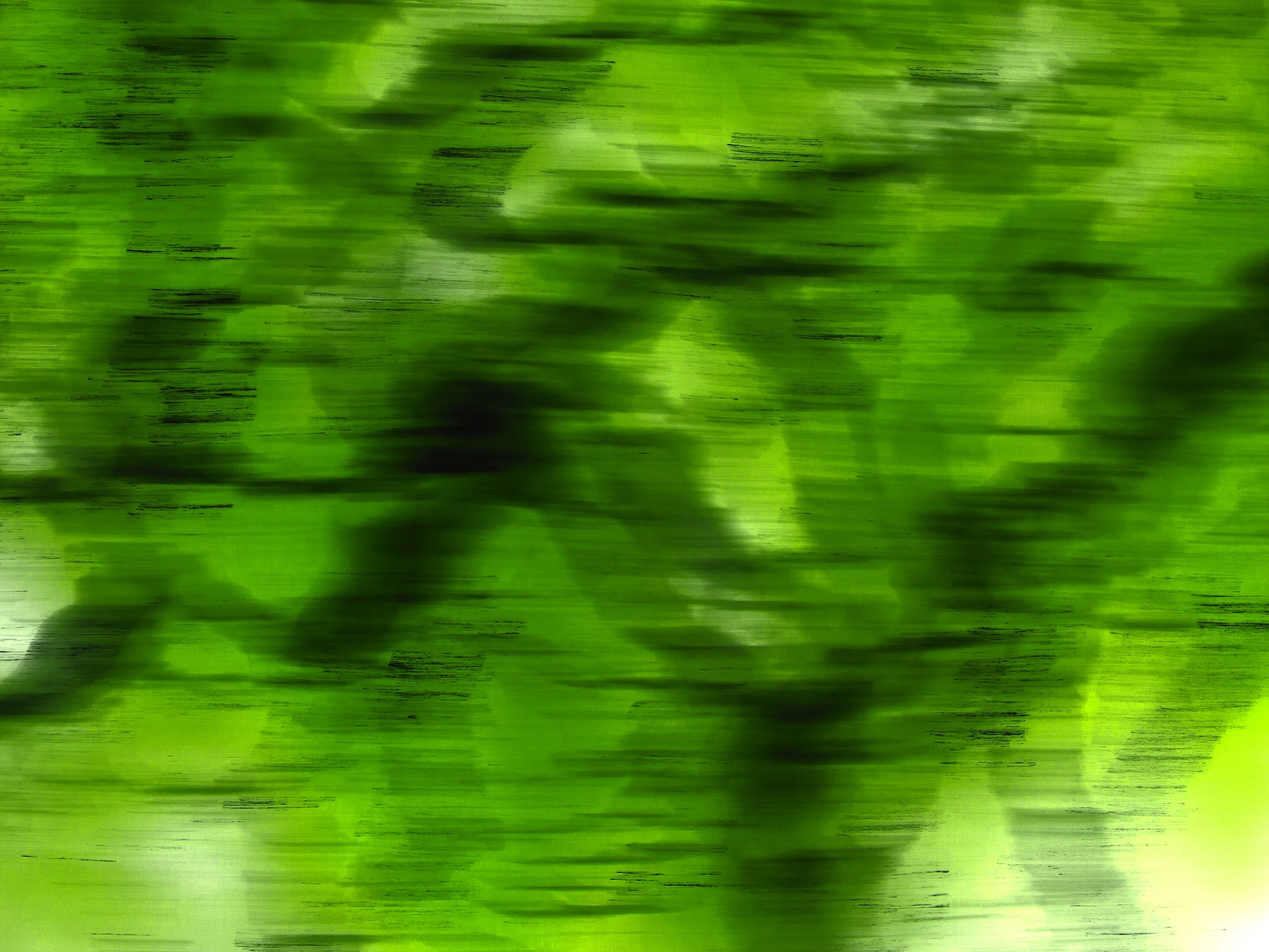 Xtra POP Set - Global Roaming - Oceanic Markings - Coral Sea - 140066v20 - 90x67.5cm, Abstract water-inspired print in bright greens and chartreuse tones, evoking fluid movement and tropical vibrancy. Limited edition.