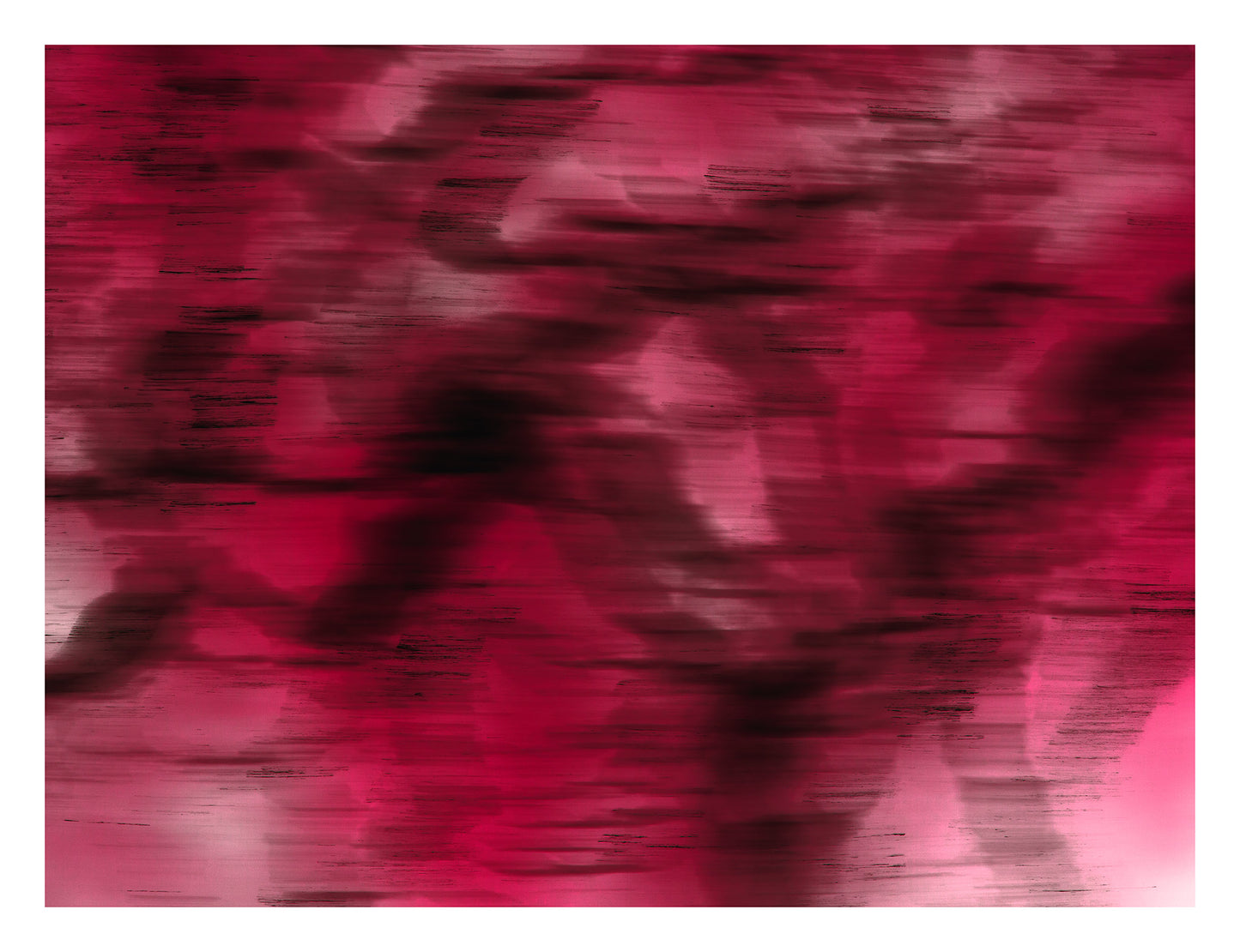 Xtra POP Set - Global Roaming - Oceanic Markings - Coral Sea - 140066v29 - 104x81.5cm, Abstract artwork in deep crimson and berry tones with fluid brush textures and dark overlays. Limited edition.