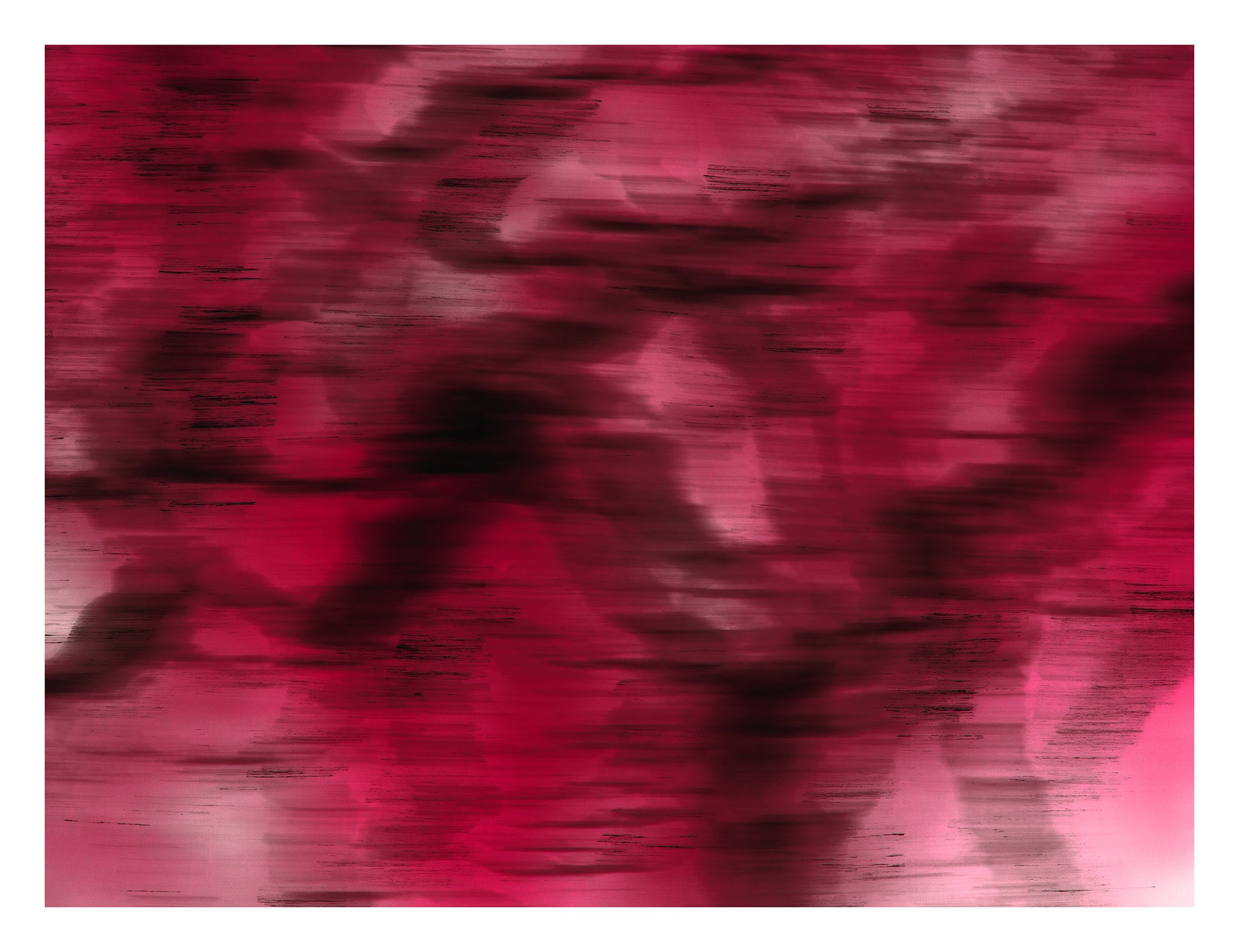 Xtra POP Set - Global Roaming - Oceanic Markings - Coral Sea - 140066v29 - 104x81.5cm, Abstract artwork in deep crimson and berry tones with fluid brush textures and dark overlays. Limited edition.